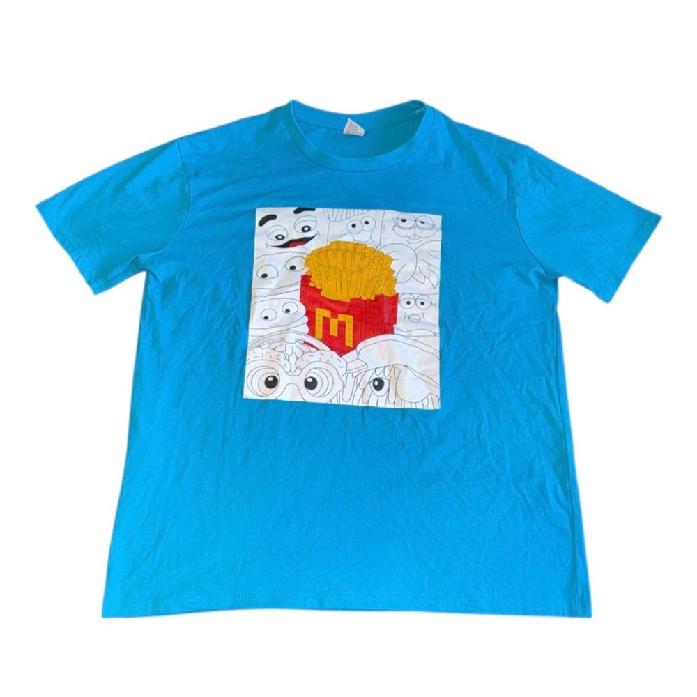 Authentic McDonald’s Collector's Cup Edition 2024 Employee Shirt Blue Size XL